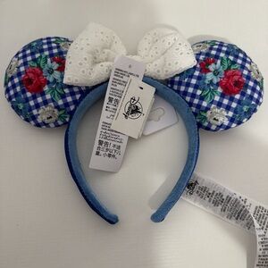 Disney Blue Floral Minnie Mouse Ears Headband